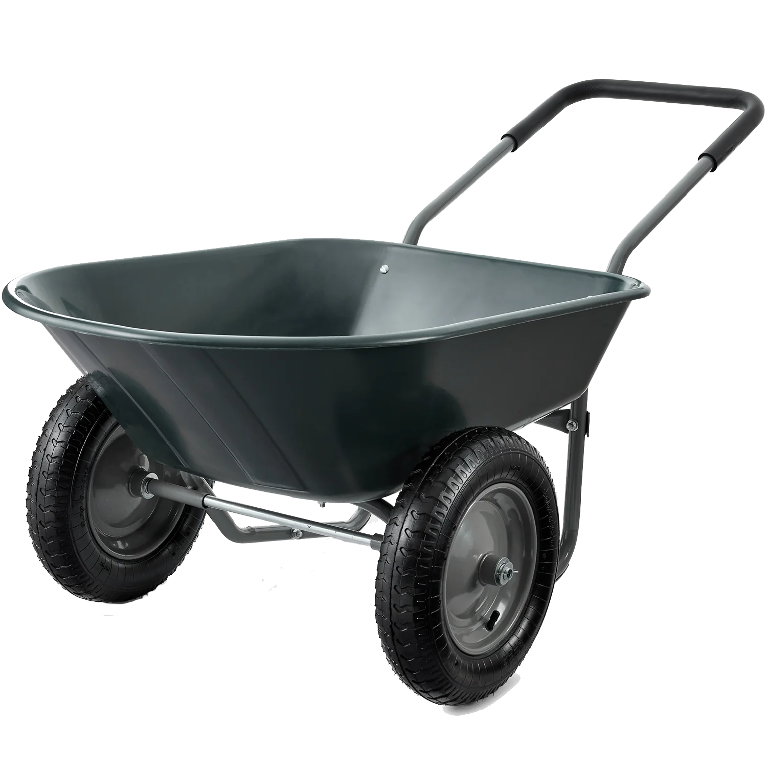 Dual-Wheel Wheelbarrow Garden Cart